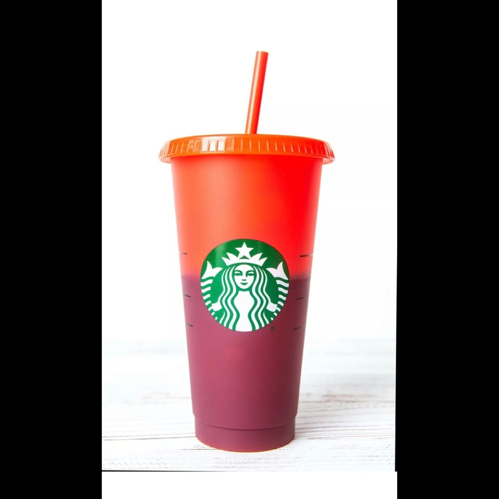 Starbucks color changing cups Tomato/Aubergine